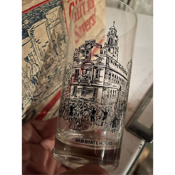 Bank reward from 90’s revolutionary antique glasses set of 8 - Picture 4 of 10